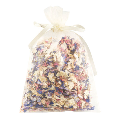 A 10 Handful Bag of Midnight Twist real flower petal confetti